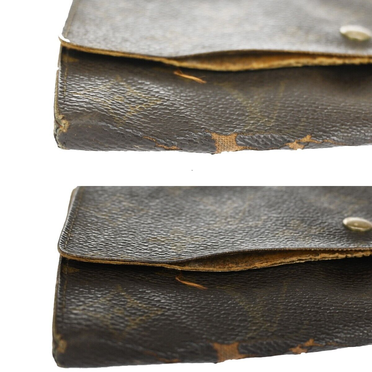 LOUIS VUITTON 3 Set Wallet 6Hooks Key Case Monogram Leather Brown 66YA836