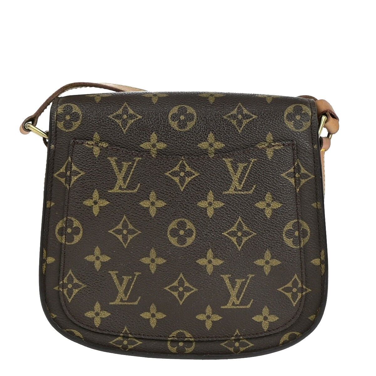 LOUIS VUITTON Saint Cloud MM Shoulder Bag Monogram Leather Brown M51243 35EC901