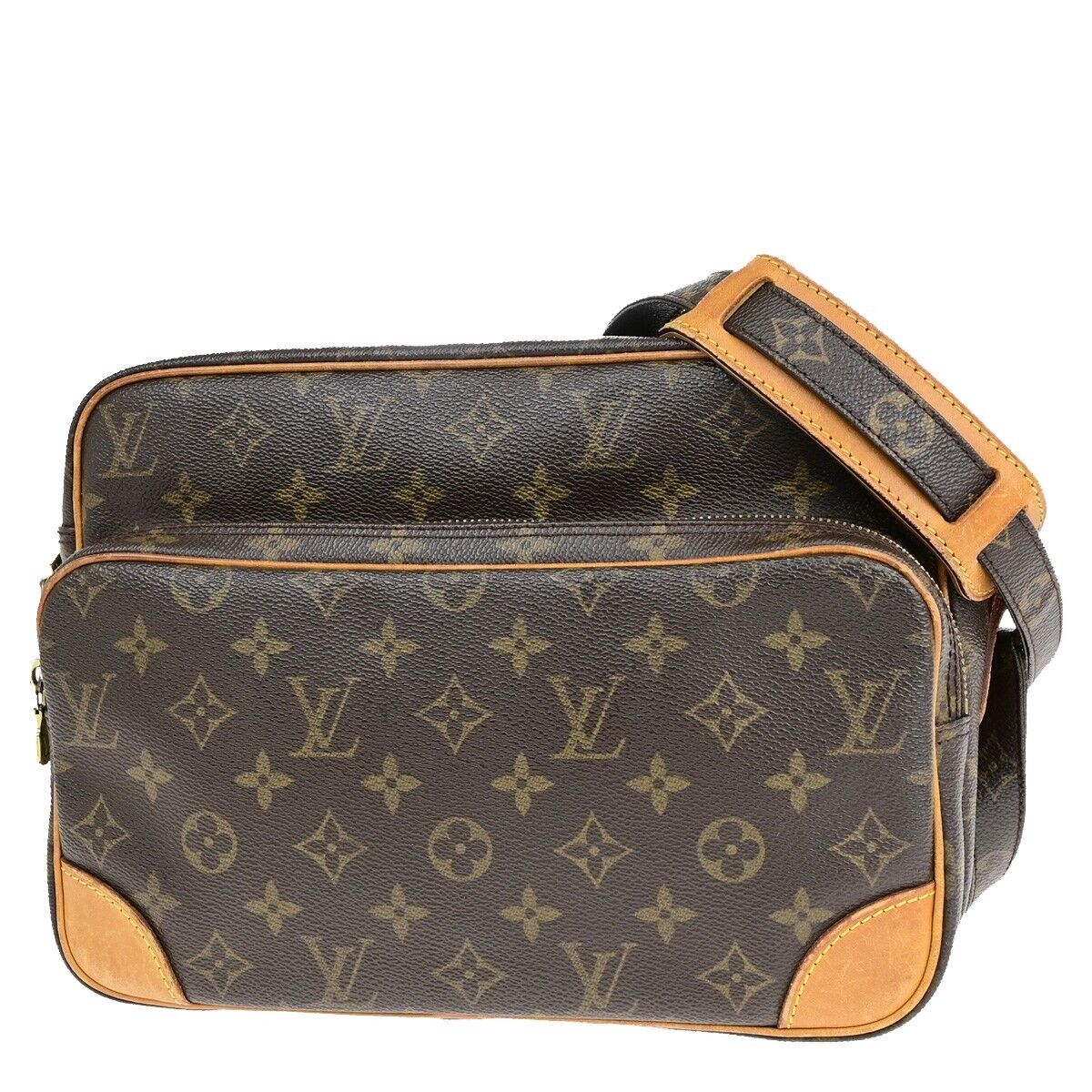 LOUIS VUITTON Nile Crossbody Shoulder Bag Monogram Leather Brown M45244 35EB725
