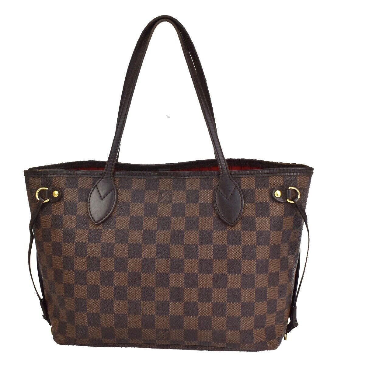 LOUIS VUITTON Neverfull PM Shoulder Tote Bag Damier Leather Brown N51109 17YE271