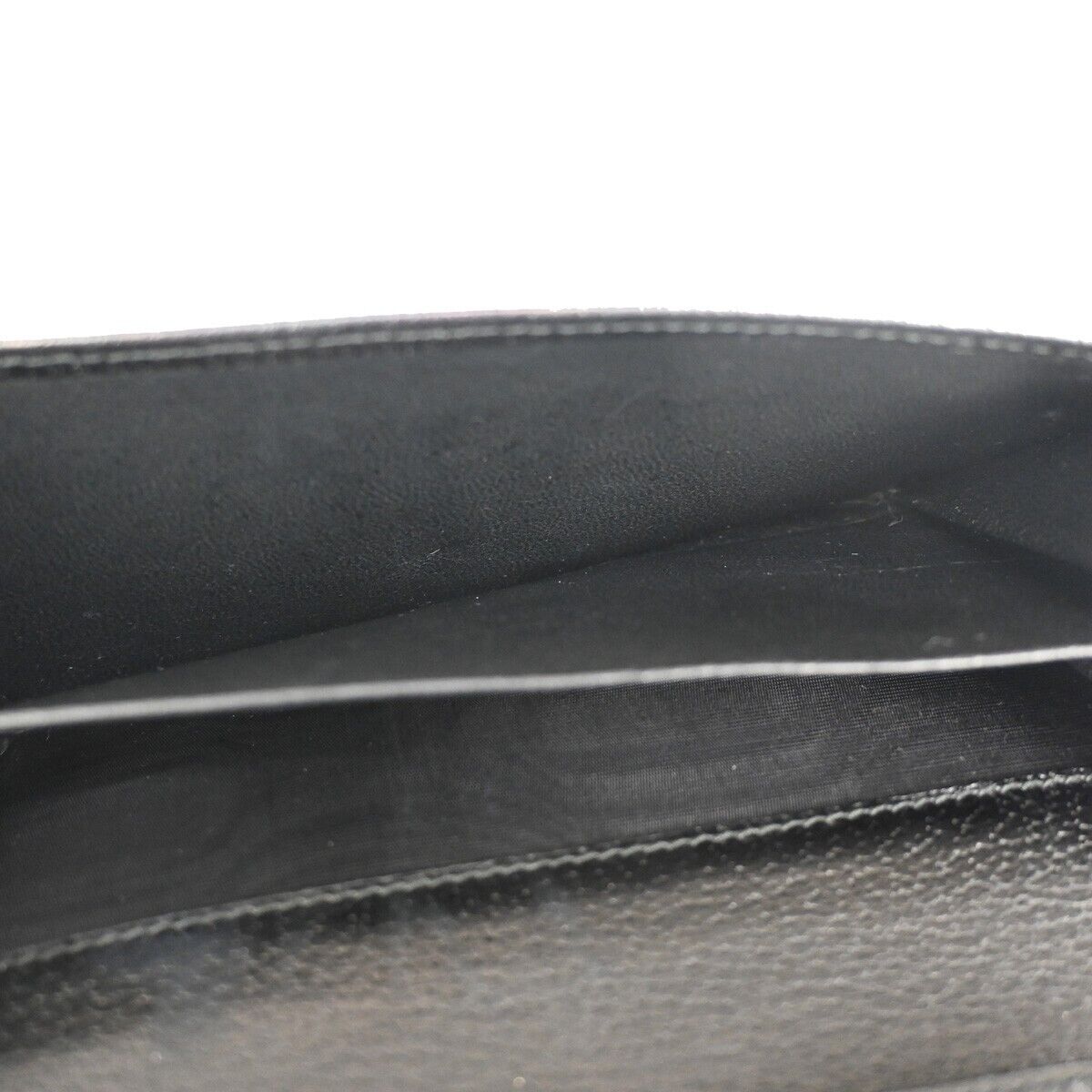 GUCCI Princy GG Pattern Long Bifold Wallet Purse Canvas Leather Black 02YD939