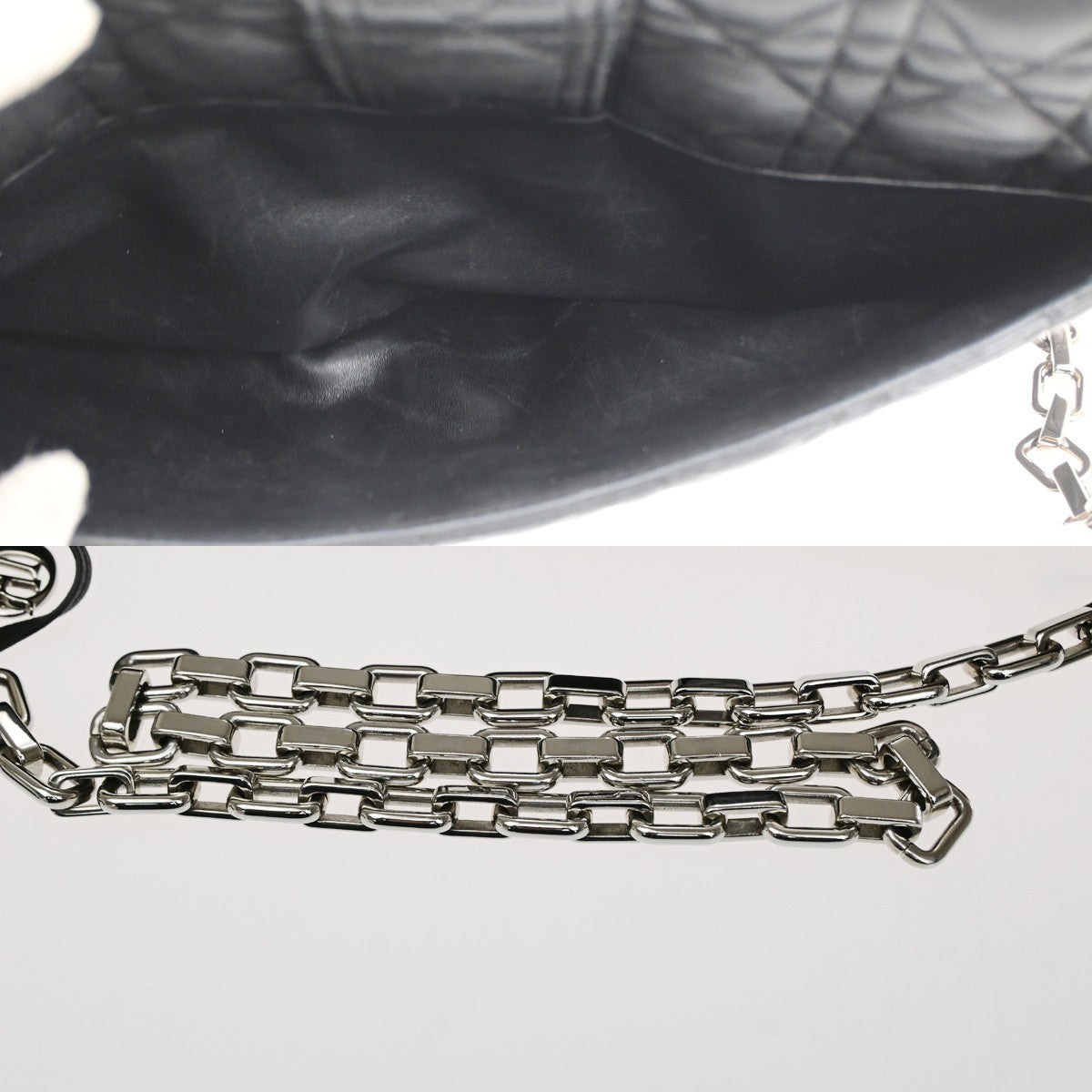 CHRISTIAN DIOR Miss Dior Chain Shoulder Bag Leather Black SHW 667RQ086