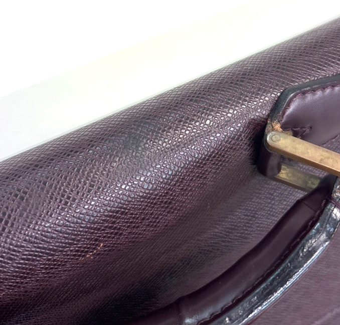 LOUIS VUITTON LV Moskova Briefcase Hand Bag Taiga Leather Purple M30036 67KC395