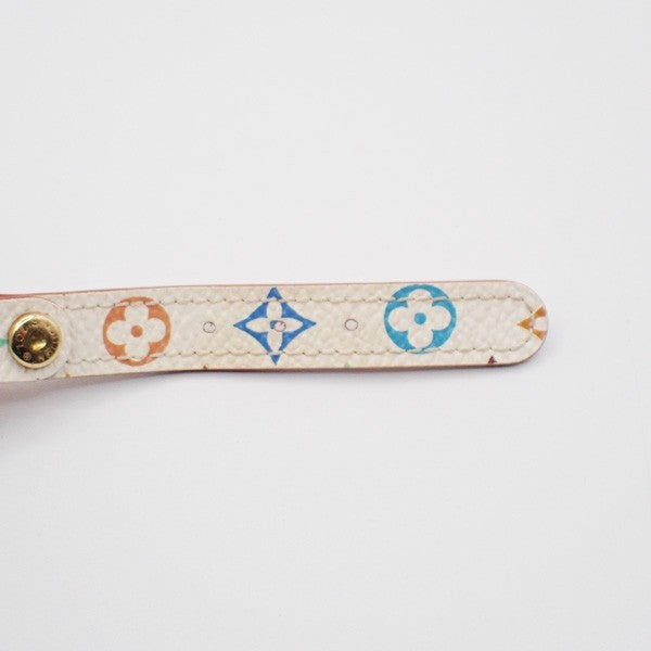 LOUIS VUITTON Porte Adresse Bracelet Bangle Monogram Multi White M92594 04MA180