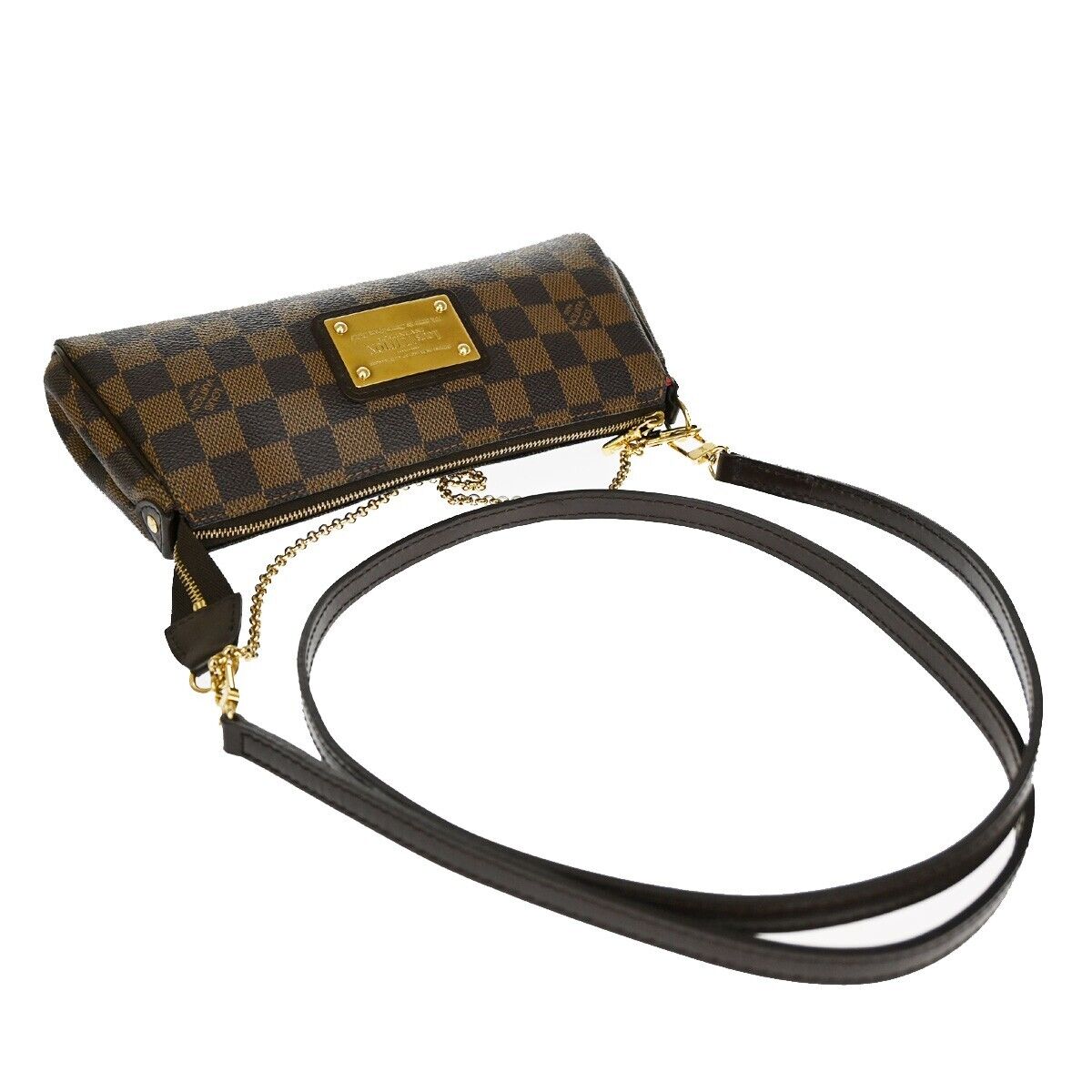 LOUIS VUITTON Damier Eva 2Way Hand Shoulder Bag Brown France N55213 627RF073
