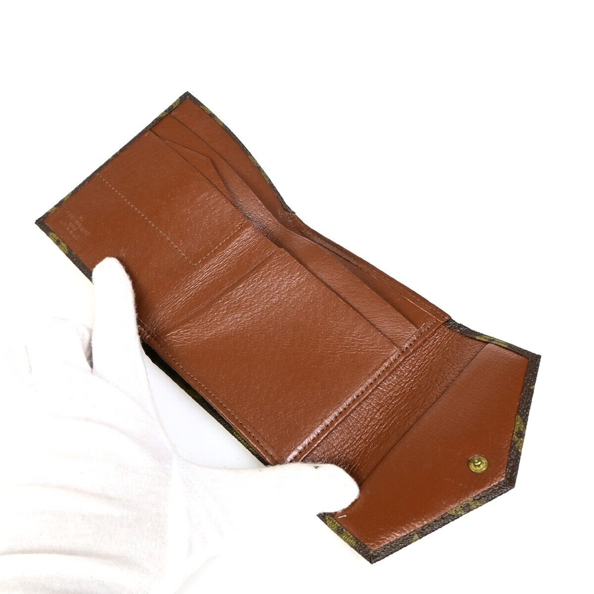LOUIS VUITTON Porte Monnaie Billet Wallet Monogram Leather Brown M61660 09EB529