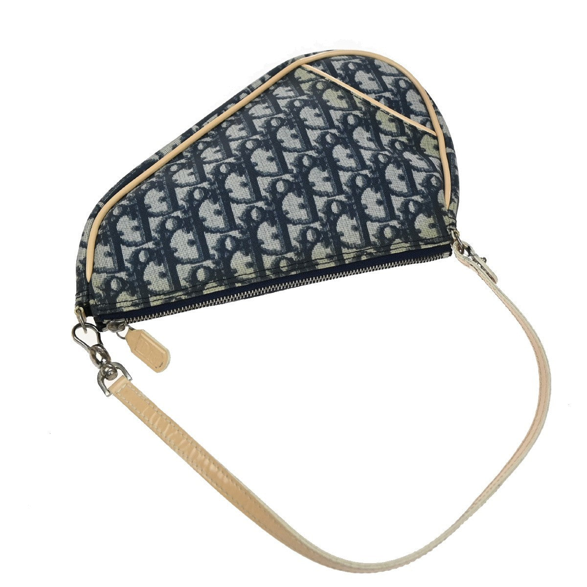 CHRISTIAN DIOR Trotter Saddle Shoulder bag PVC leather Blue Spain 70KD054