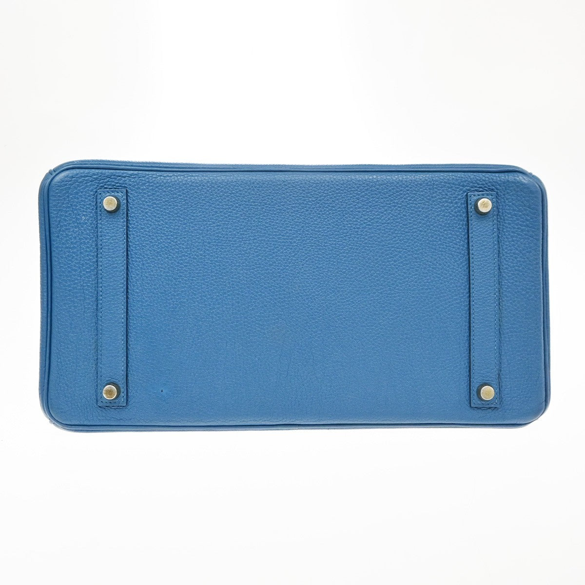 HERMES Birkin 35 Hand Bag Togo Leather Square Q Blue de Galice GHW 6600LC640