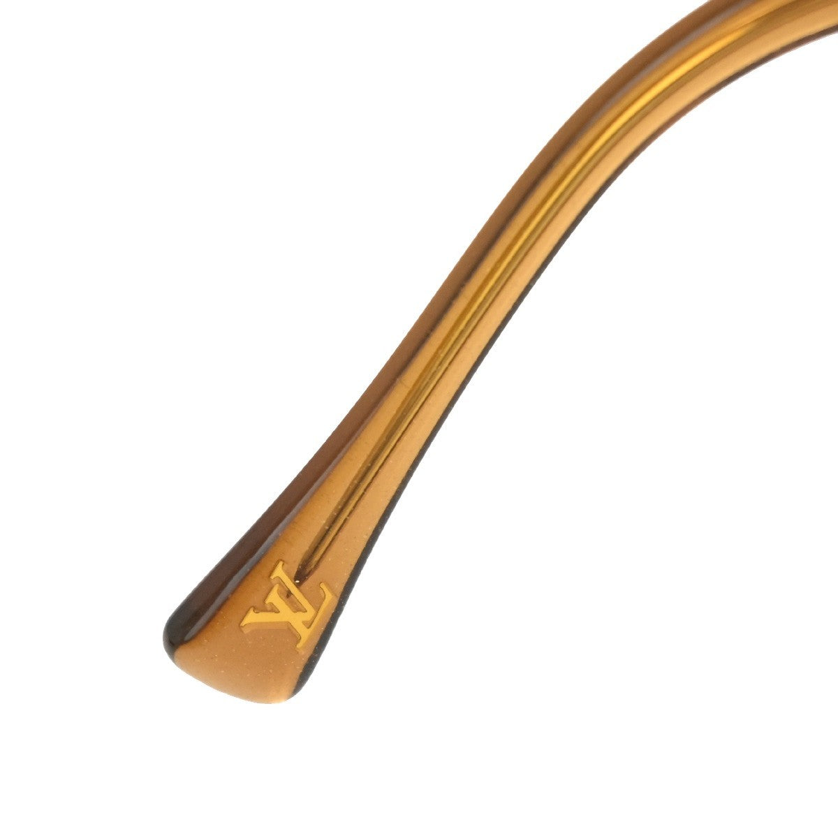 LOUIS VUITTON Glitter Sunglasses Eye Wear Plastic Brown Gold Z0283E 30EG270