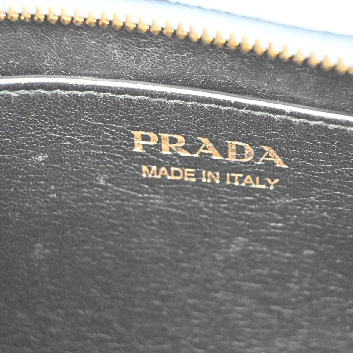 PRADA Esplanade Zig-Zag Crossbody Bag Leather Blue Yellow White GHW 99ZA218