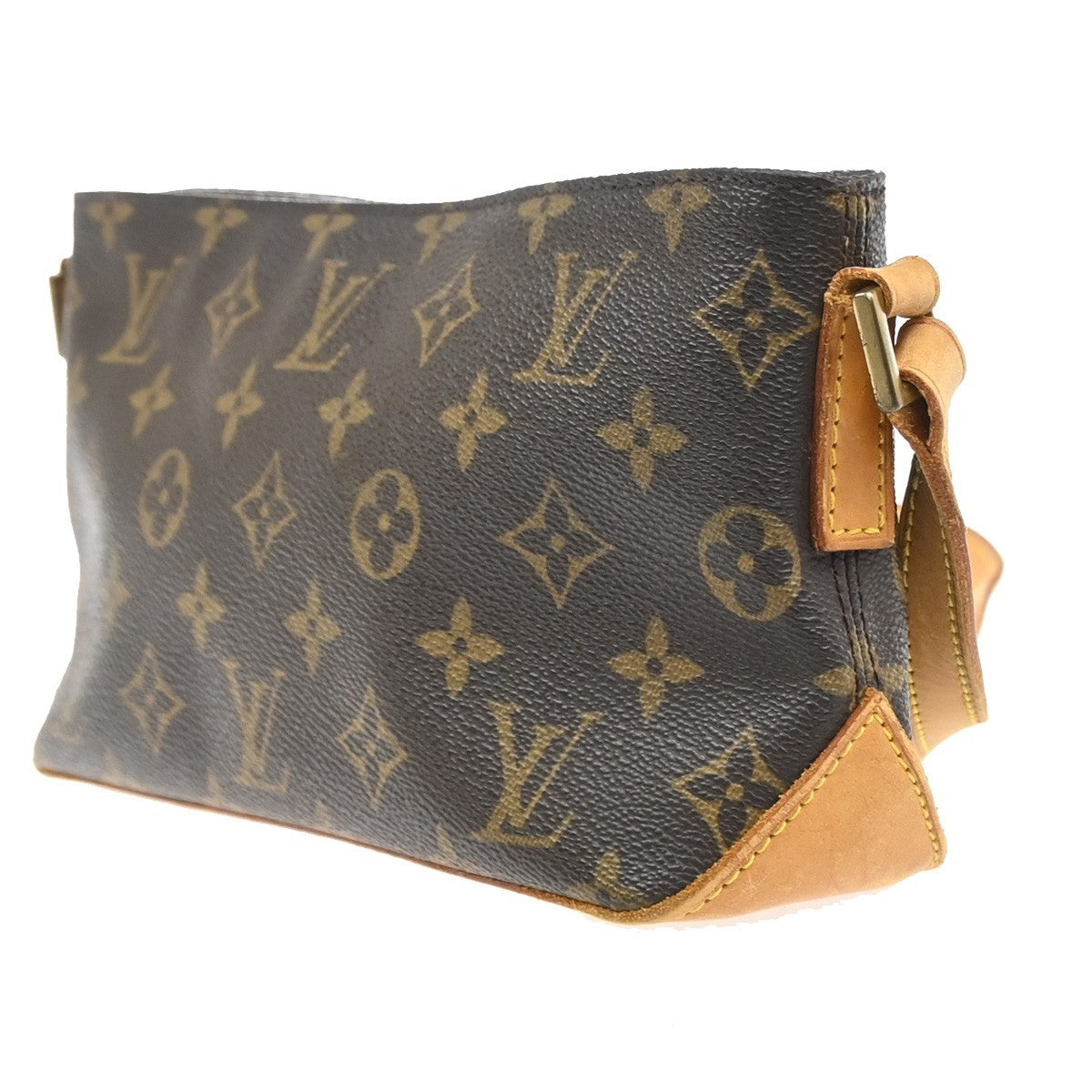 LOUIS VUITTON Logo Trotteur Shoulder Bag Monogram Leather Brown M51240 79YJ146