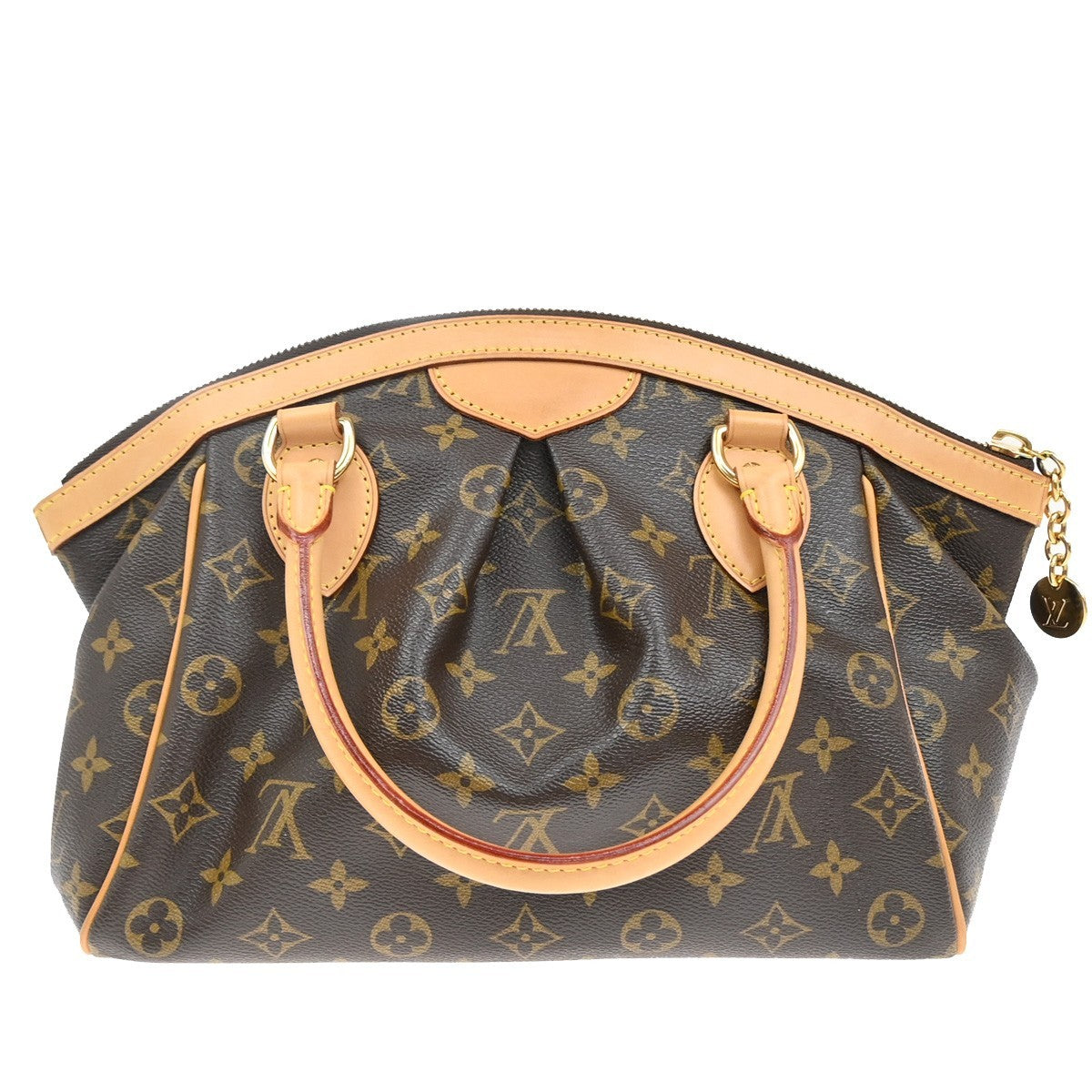 LOUIS VUITTON Tivoli PM Handbag Monogram Leather France Brown M40143 609RF668