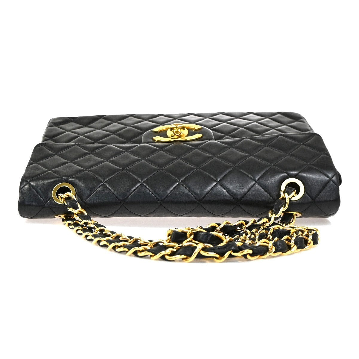CHANEL CC Maxi Jumbo Matelasse 34 Chain Shoulder Bag Leather BK France 827RQ039