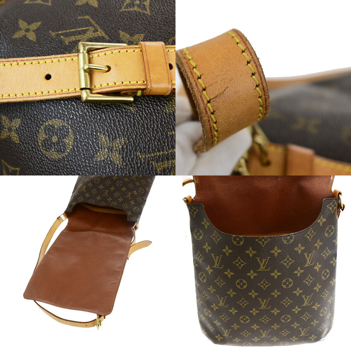 LOUIS VUITTON Musette Shoulder Bag Monogram Leather Brown France M51256 35YG516