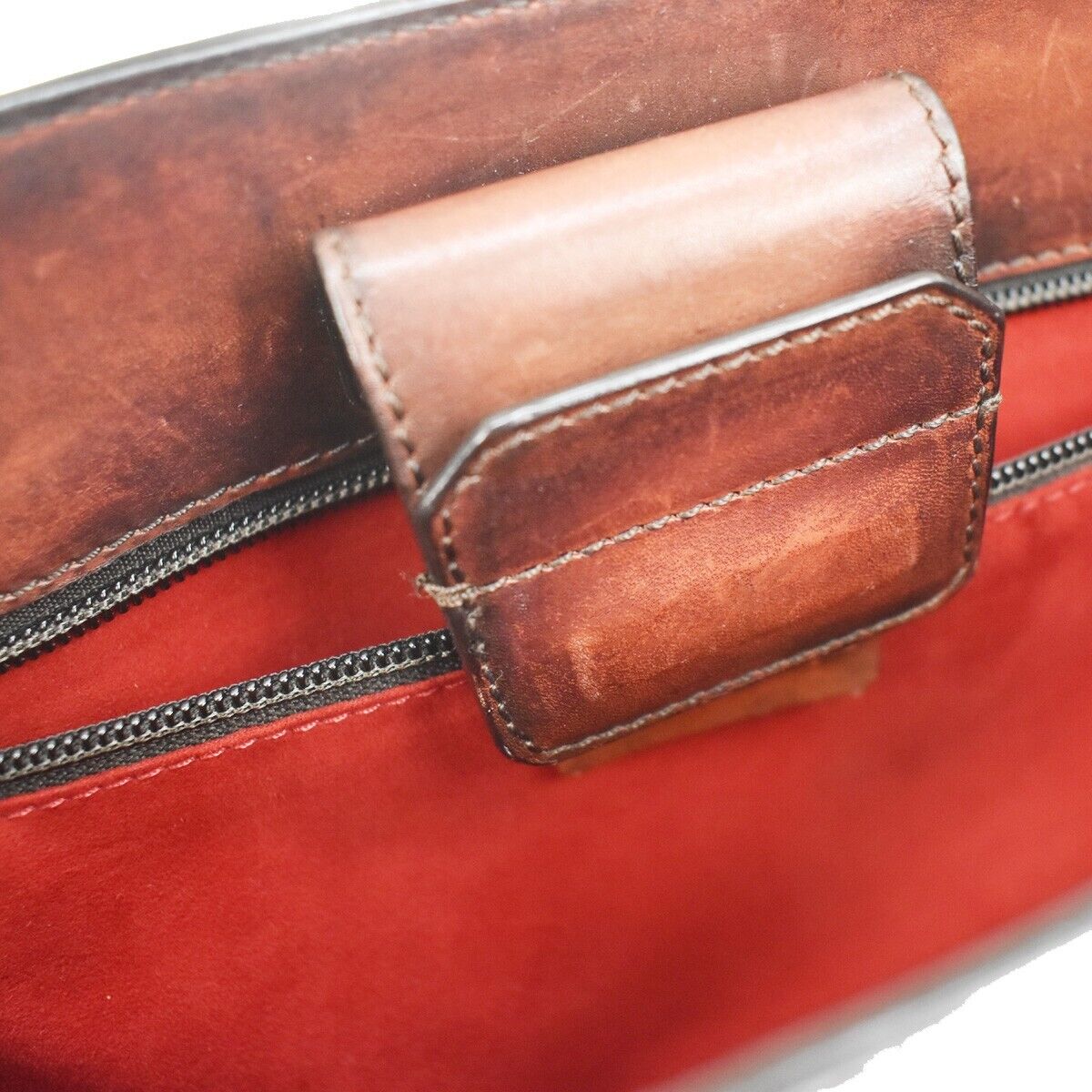 BERLUTI Limited Edition Calligraphy Toujours Shoulder Bag Leather Brown 683LC129