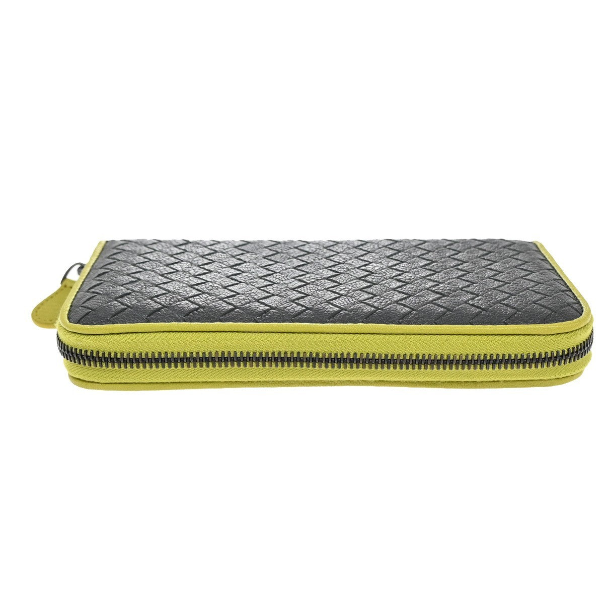 BOTTEGA VENETA Intrecciato Long Zipper Around Wallet Leather Gray 35KP051