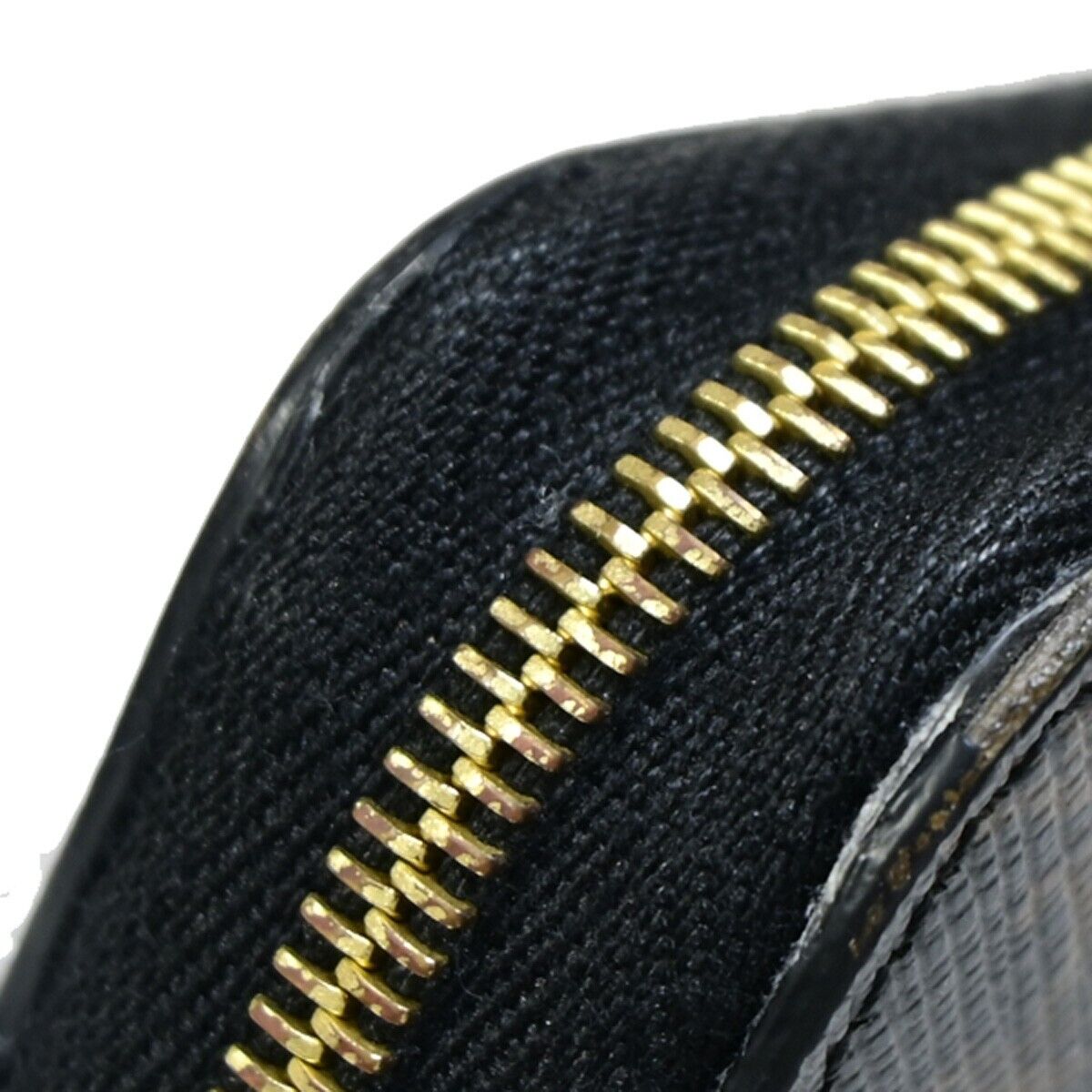 CELINE Triomphe Zip Around Long Bifold Wallet PVC Leather Black Italy 80KA275