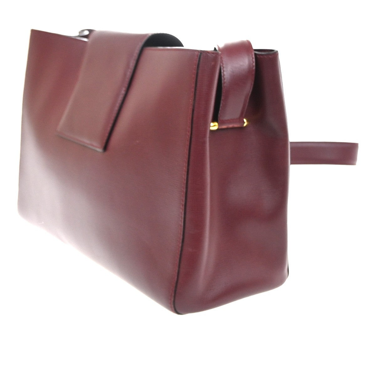 MUST DE CARTIER 2C Logo Crossbody Shoulder Bag Leather Red GHW  Frence 34SA083