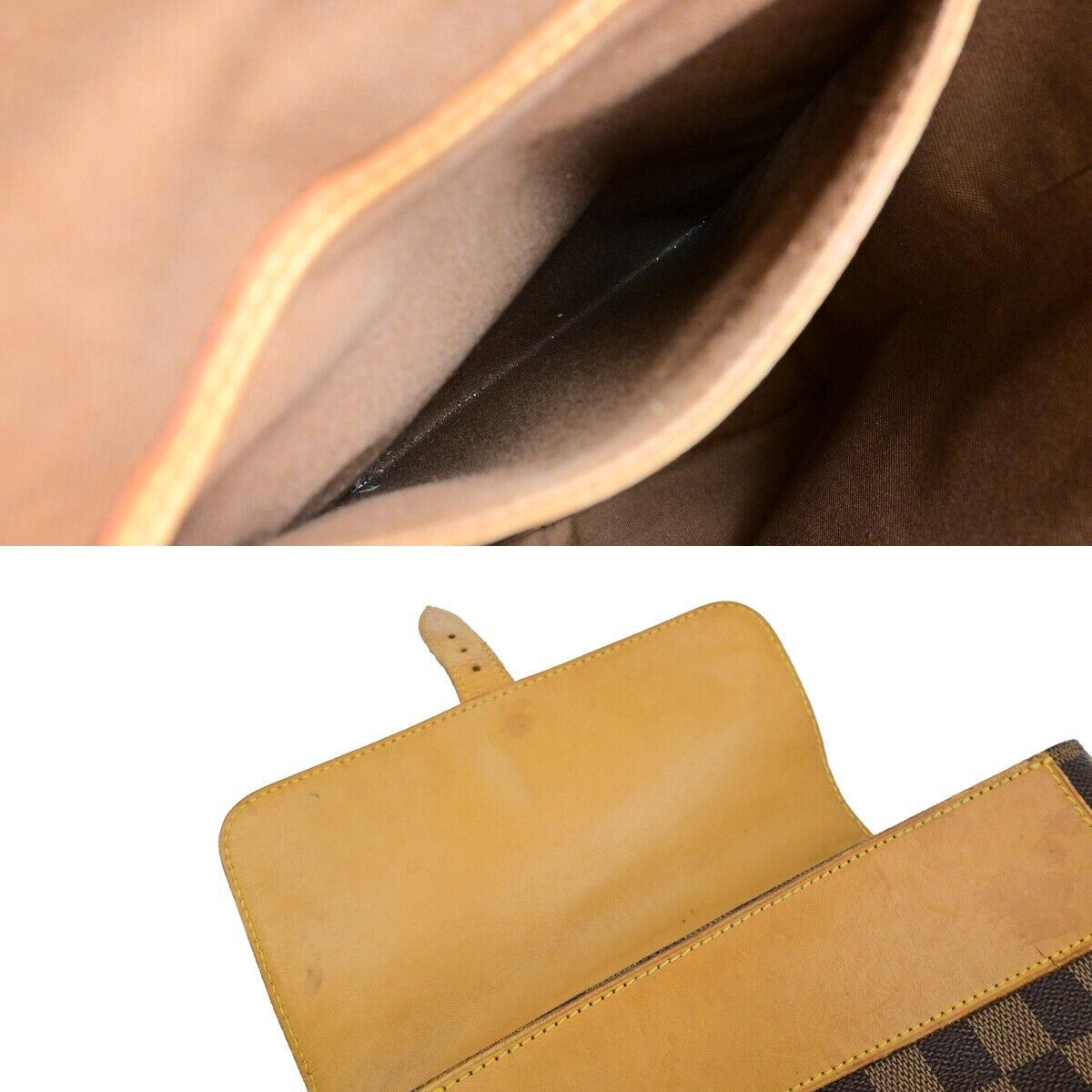 LOUIS VUITTON Logo Arlequin Backpack Bag Damier Ebene Brown N99038 31ED783