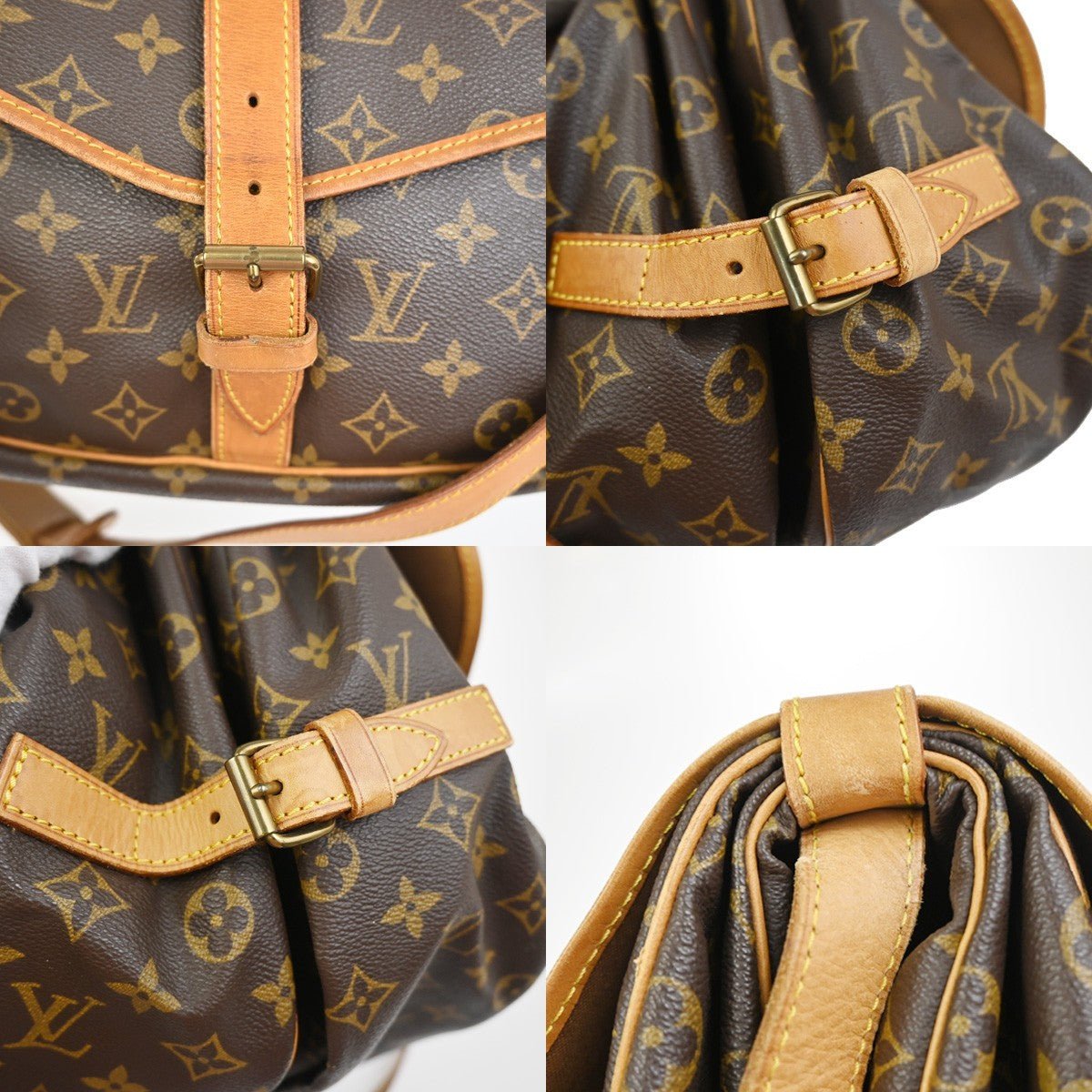 LOUIS VUITTON Saumur 35 Shoulder Bag Monogram Leather BN France M42254 73TA600