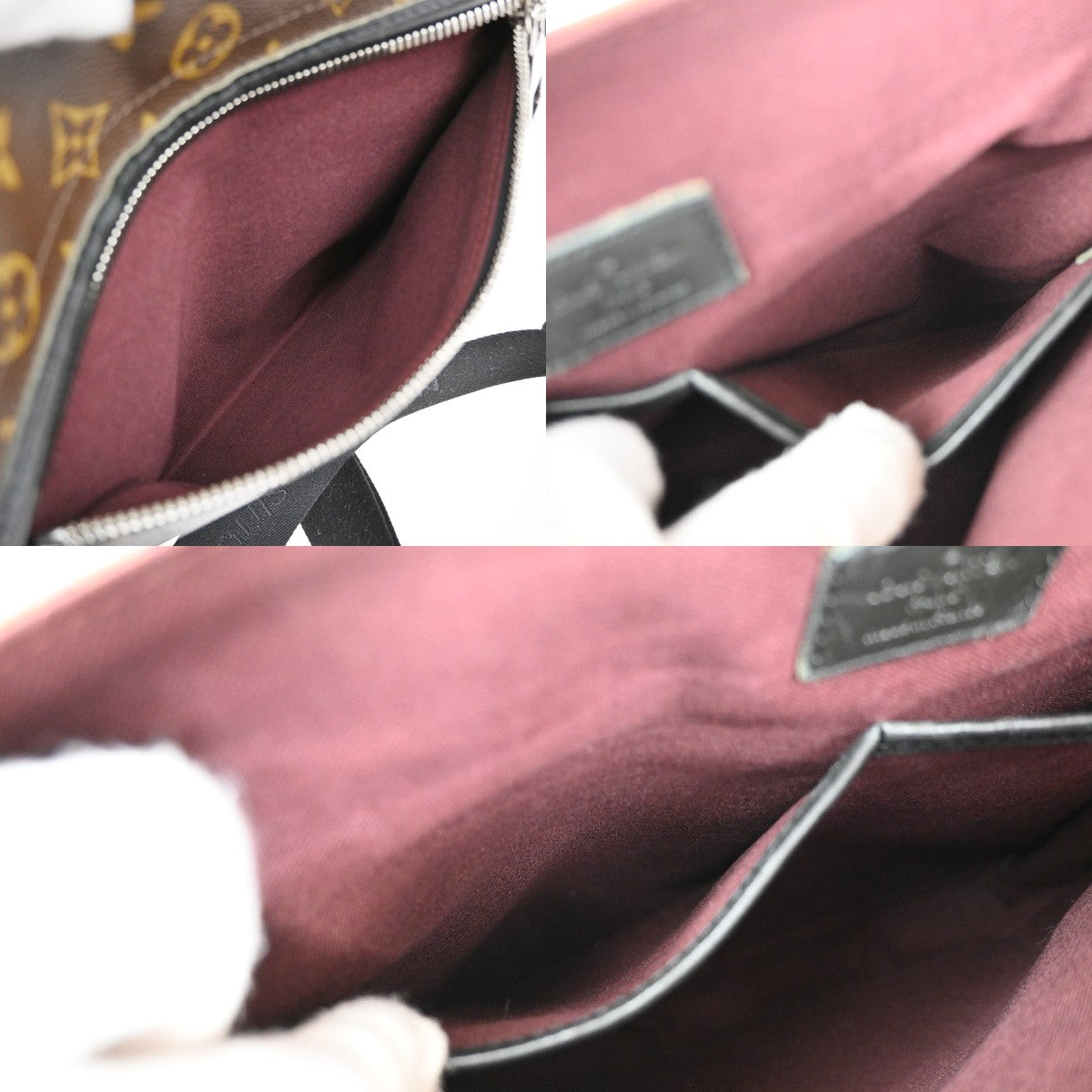 LOUIS VUITTON Bass MM Shoulder Bag Monogram Macassar Brown Black M56715 72KB468