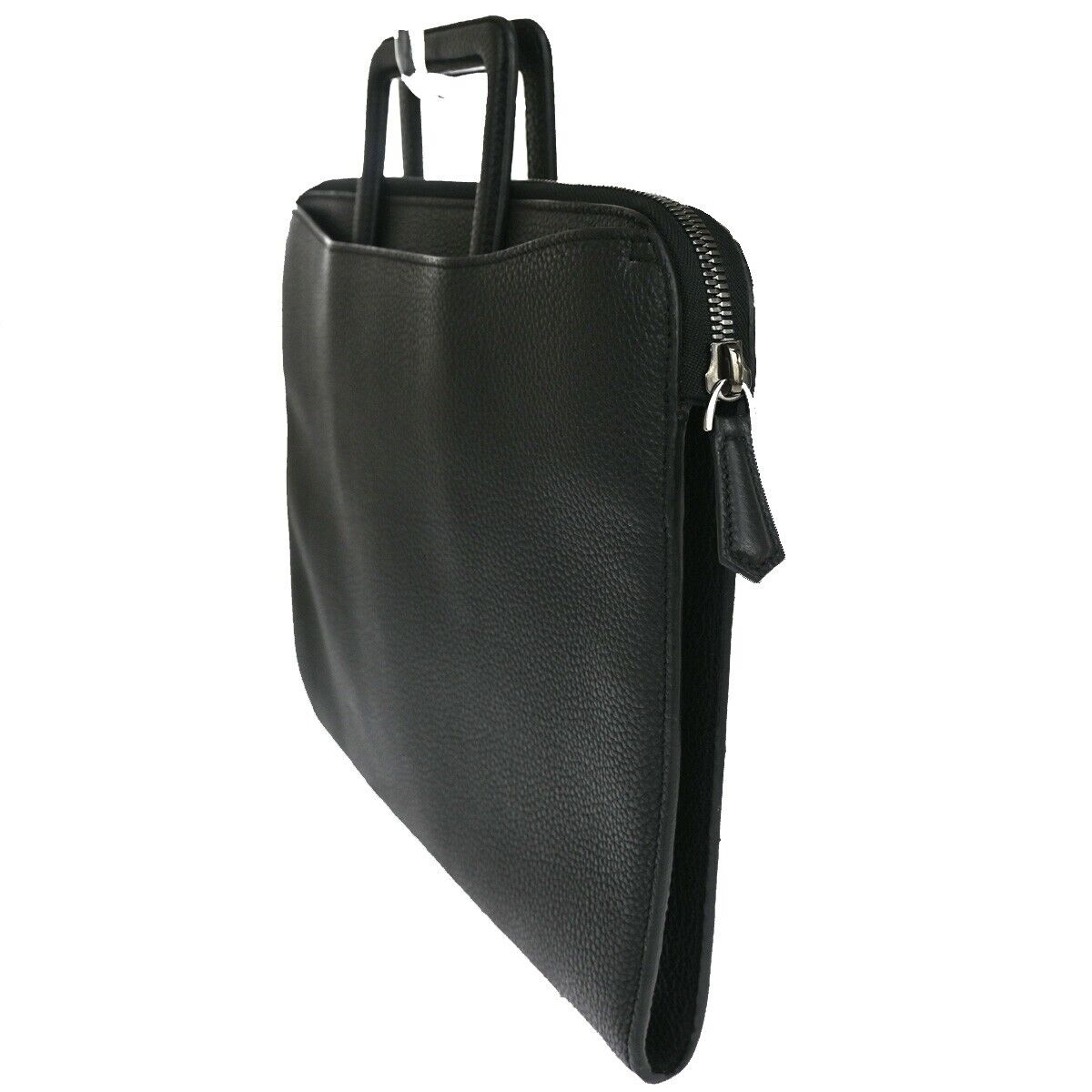 BERLUTI Lift Calligraphy 2Way Briefcase Clutch Hand Bag Leather Brown BK 44RH278