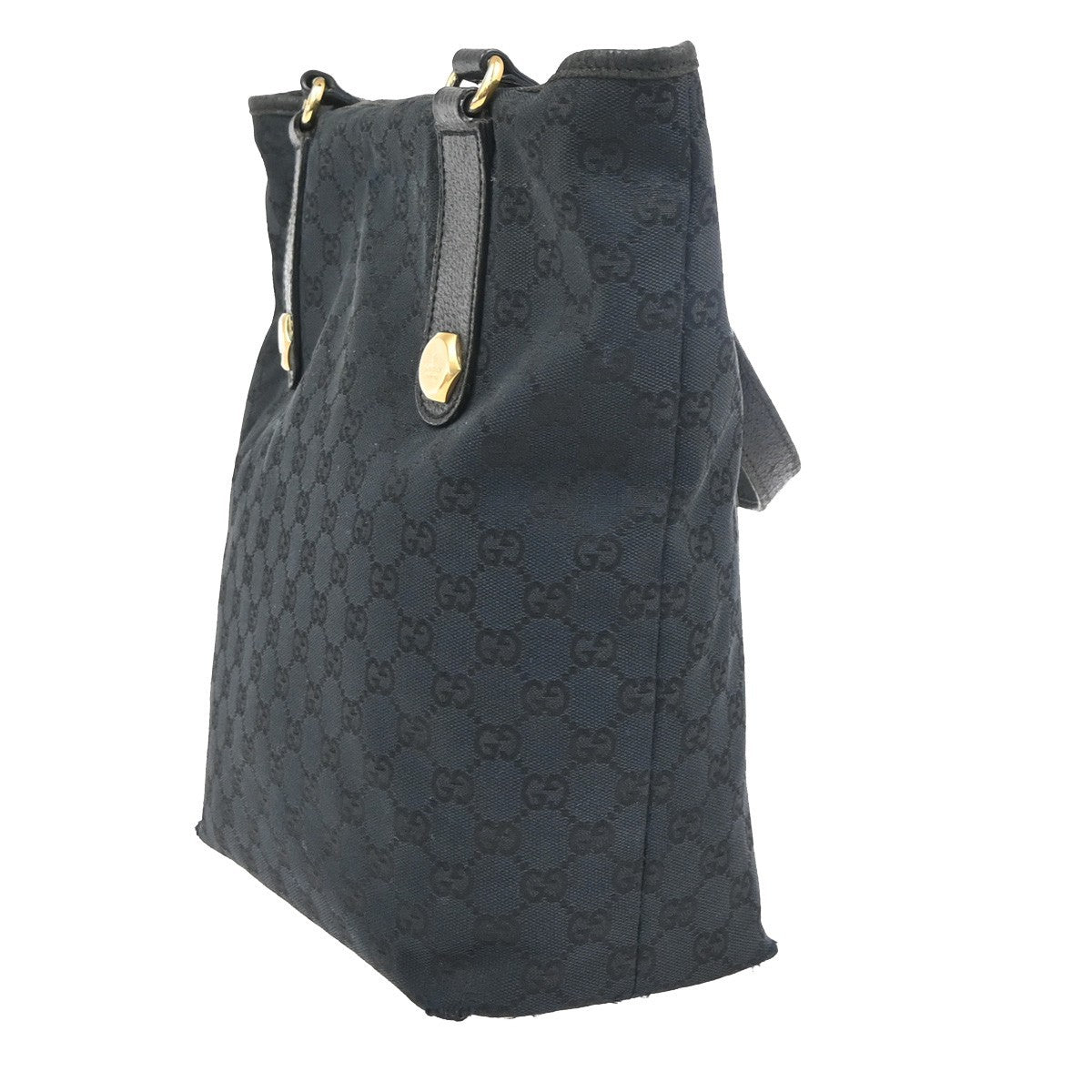 GUCCI GG Pattern Shoulder Tote Handbag Bag Canvas Leather BK GHW Italy 04KC919