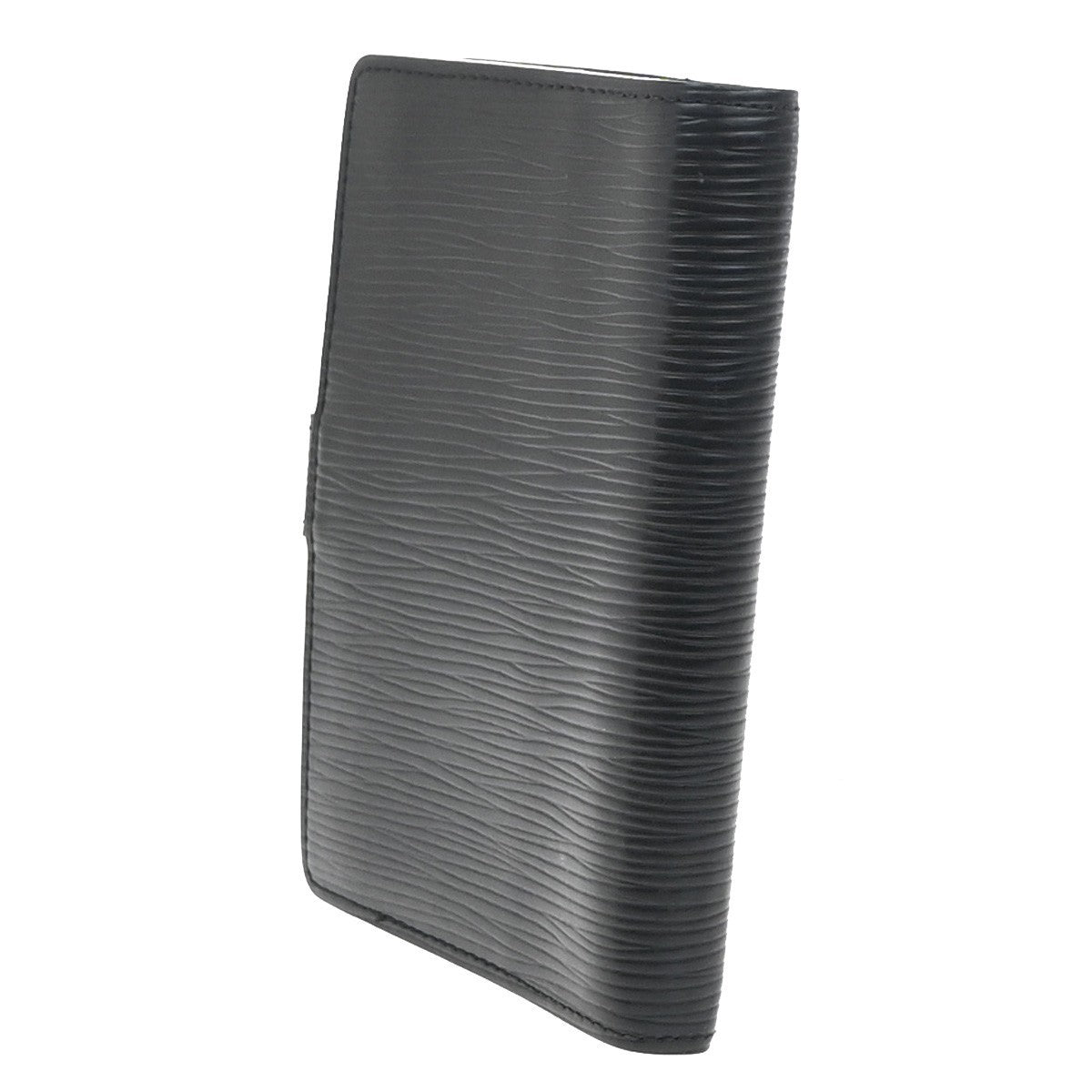LOUIS VUITTON Logo Agenda PM Day Planner Cover Epi Leather Black R20052 66KP336