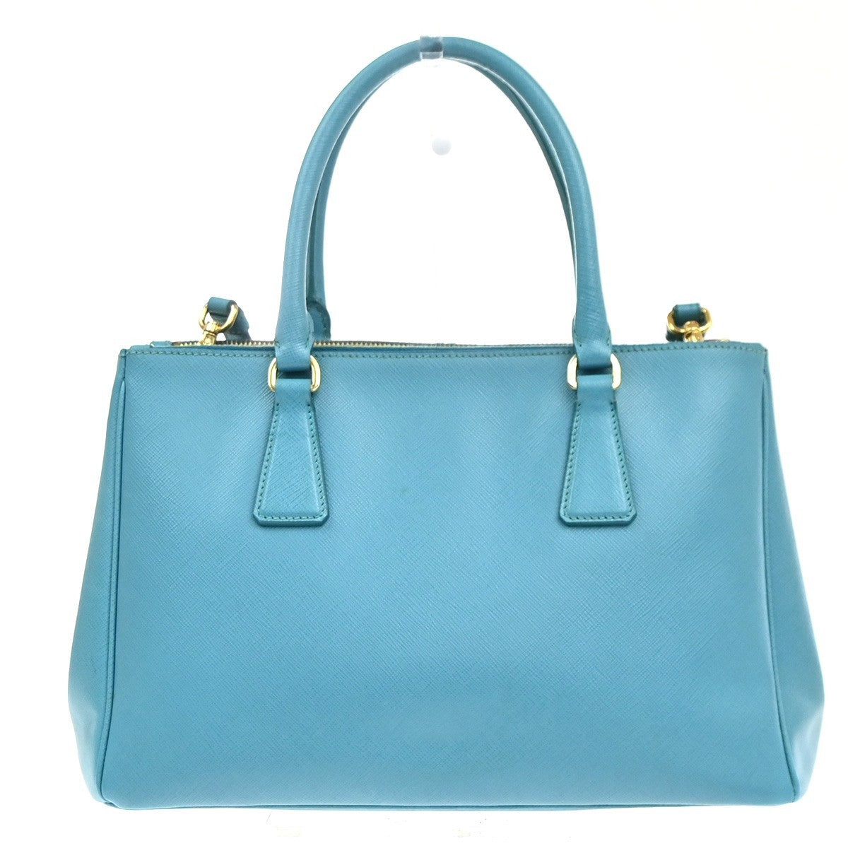 PRADA Galleria 2way Shoulder Hand Bag Saffiano Leather Blue Italy GHW 12KC931