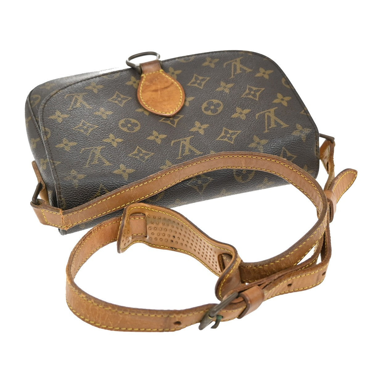 LOUIS VUITTON Saint Cloud GM Shoulder Bag Monogram Leather Brown M51242 64KP074