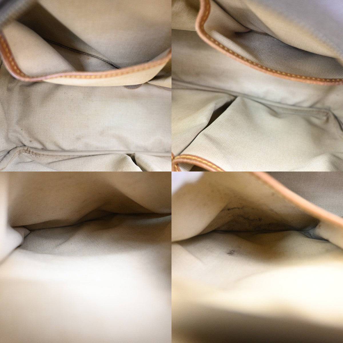 LOUIS VUITTON LV Logo Deauville Hand Bag Monogram Leather Brown M47270 62CA790