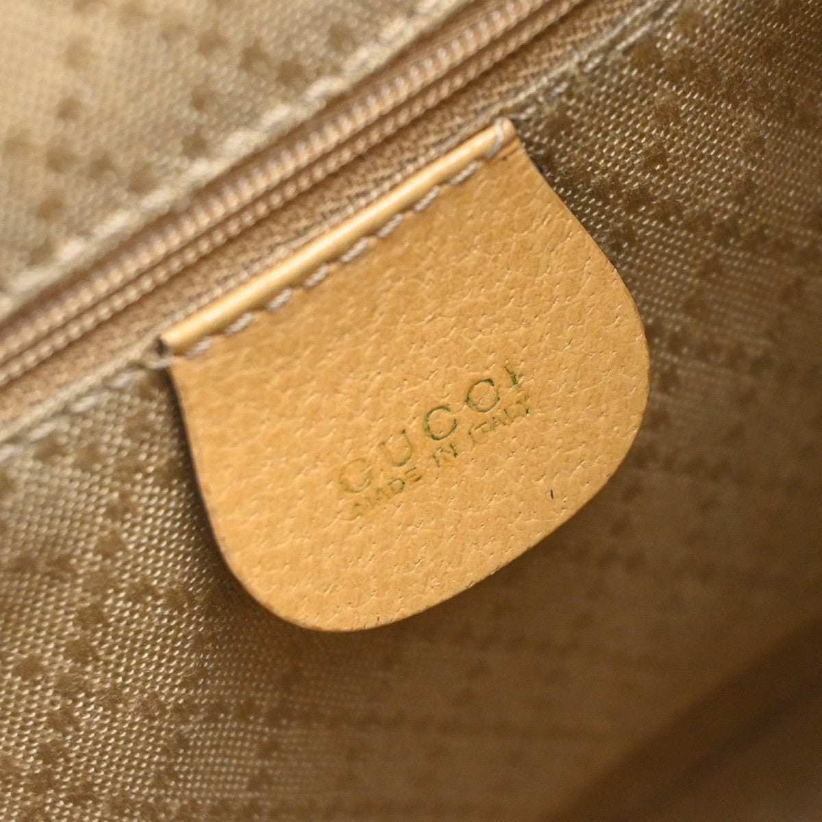 GUCCI Logo Bamboo Drawstring Mini Backpack Bag Leather Yellow GHW Italy 65KP452