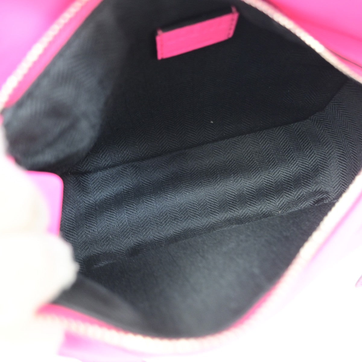 LOEWE Logo Puzzle Mini Body Shoulder Bag Leather Neon Pink SHW Spain 684RQ079