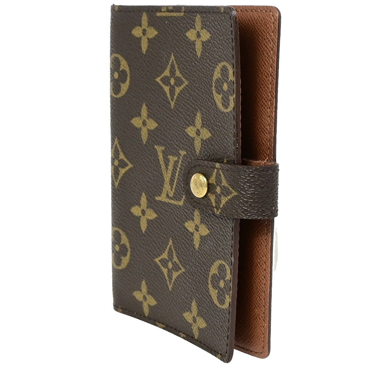 LOUIS VUITTON Agenda PM Day Planner Cover Monogram Leather Brown R20005 02EB351