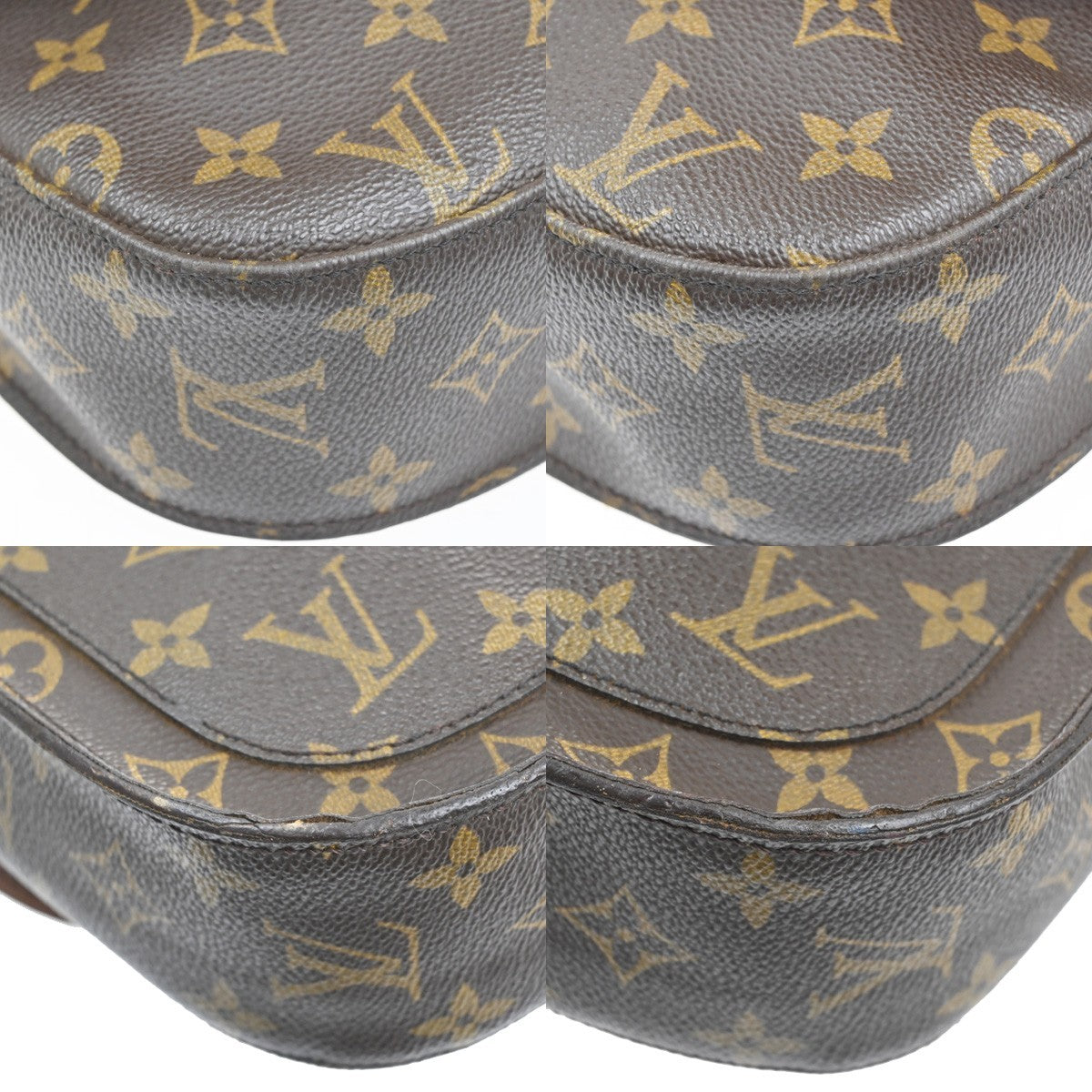 LOUIS VUITTON Saint Cloud GM Shoulder Bag Monogram Leather Brown M51242 33MA507