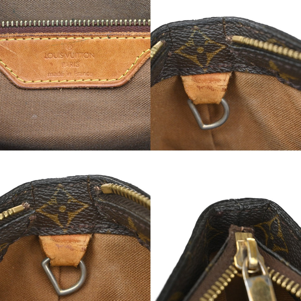 LOUIS VUITTON Cabas Mezzo Shoulder Bag Monogram Leather Brown M51151 35KB563