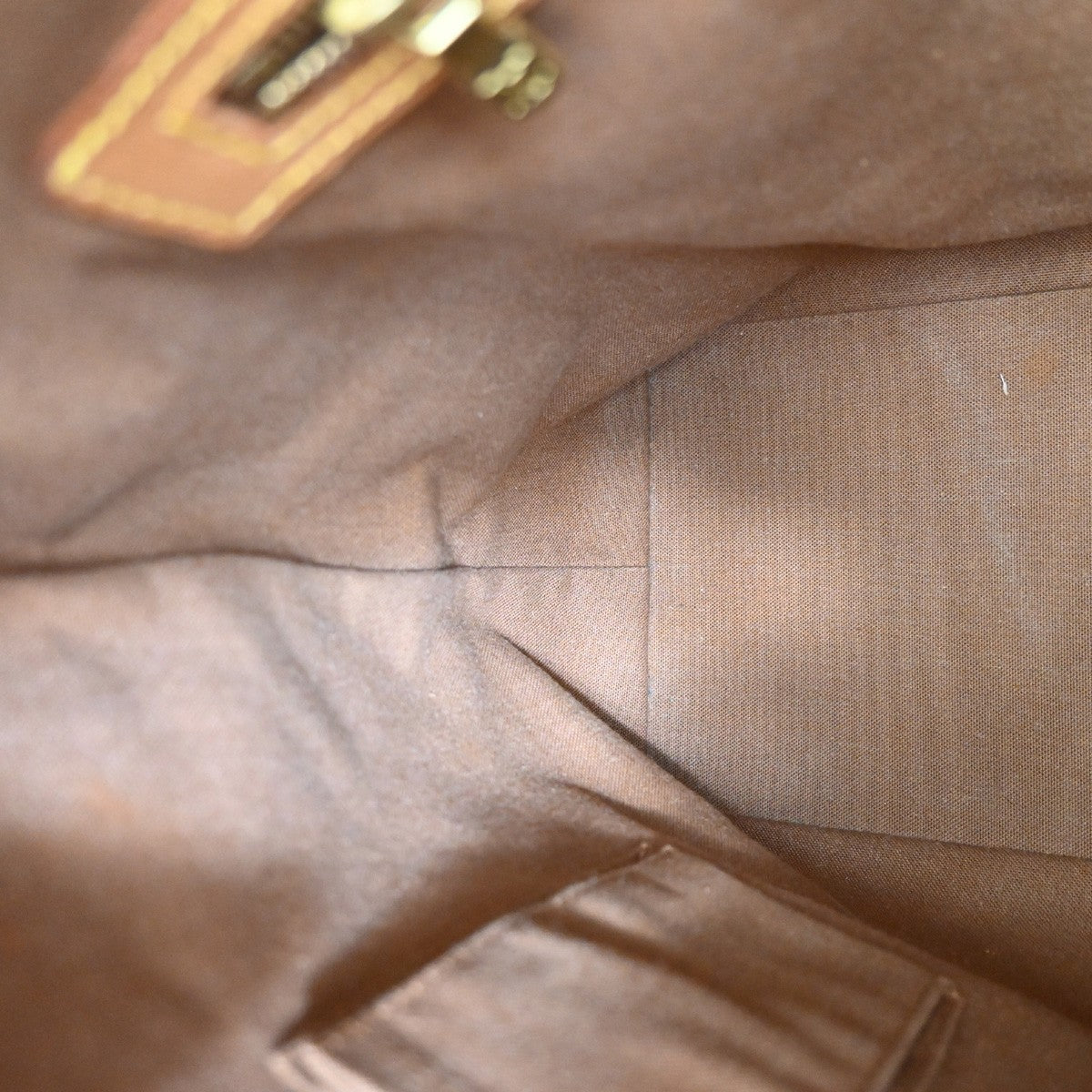 LOUIS VUITTON Cabas Mezzo Shoulder Bag Monogram Leather Brown M51151 77TA680