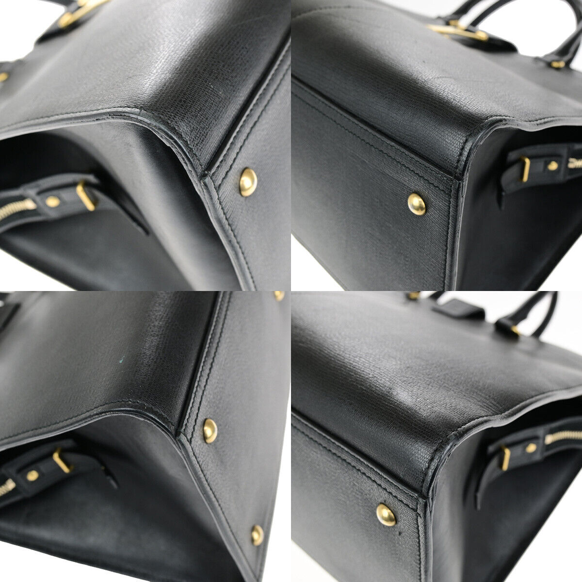 YVES SAINT LAURENT Y Line Cabas Chyc Hand Bag Leather Black GHW Italy 22YG428
