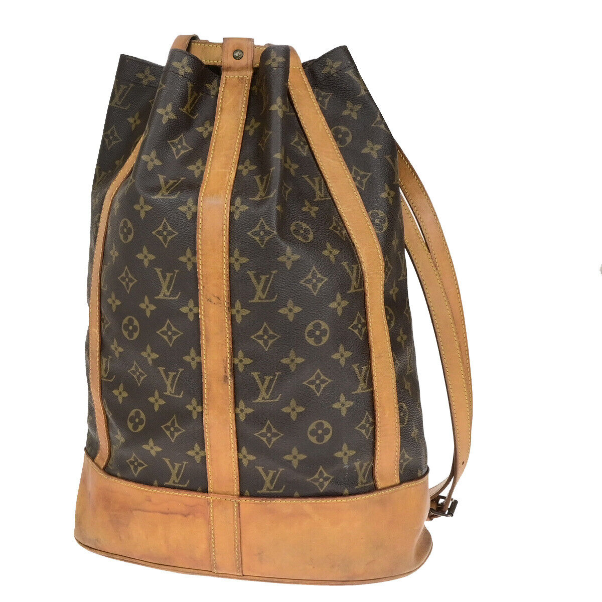 LOUIS VUITTON LV Randonnee GM Shoulder Bag Monogram Leather Brown M42244 31YG688