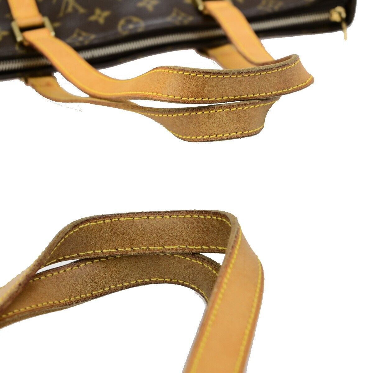 LOUIS VUITTON Cabas Mezzo Shoulder Bag Monogram Leather Brown M51151 73ED147
