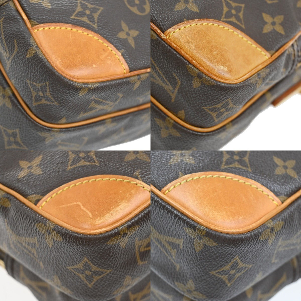LOUIS VUITTON Danube Shoulder Bag Monogram Leather Brown France M45266 64AA085