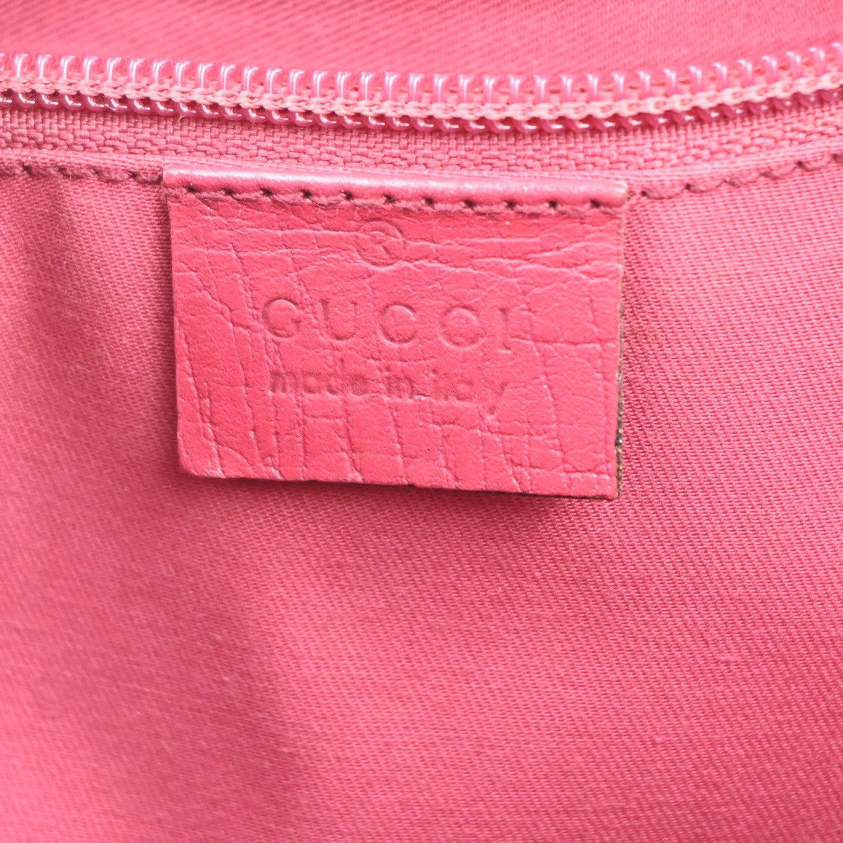 GUCCI Logo GG Pattern Shoulder Hand Bag Supreme Leather Beige Pink Italy 36MA427