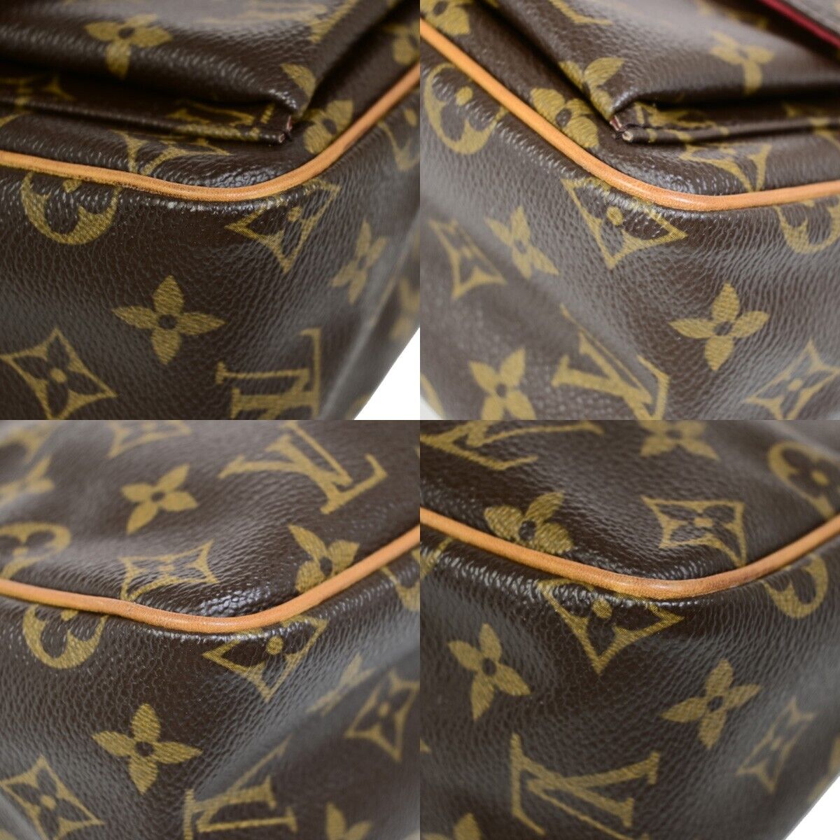 LOUIS VUITTON Viva Cite PM Shoulder Bag Monogram Leather Brown M51165 47EB795