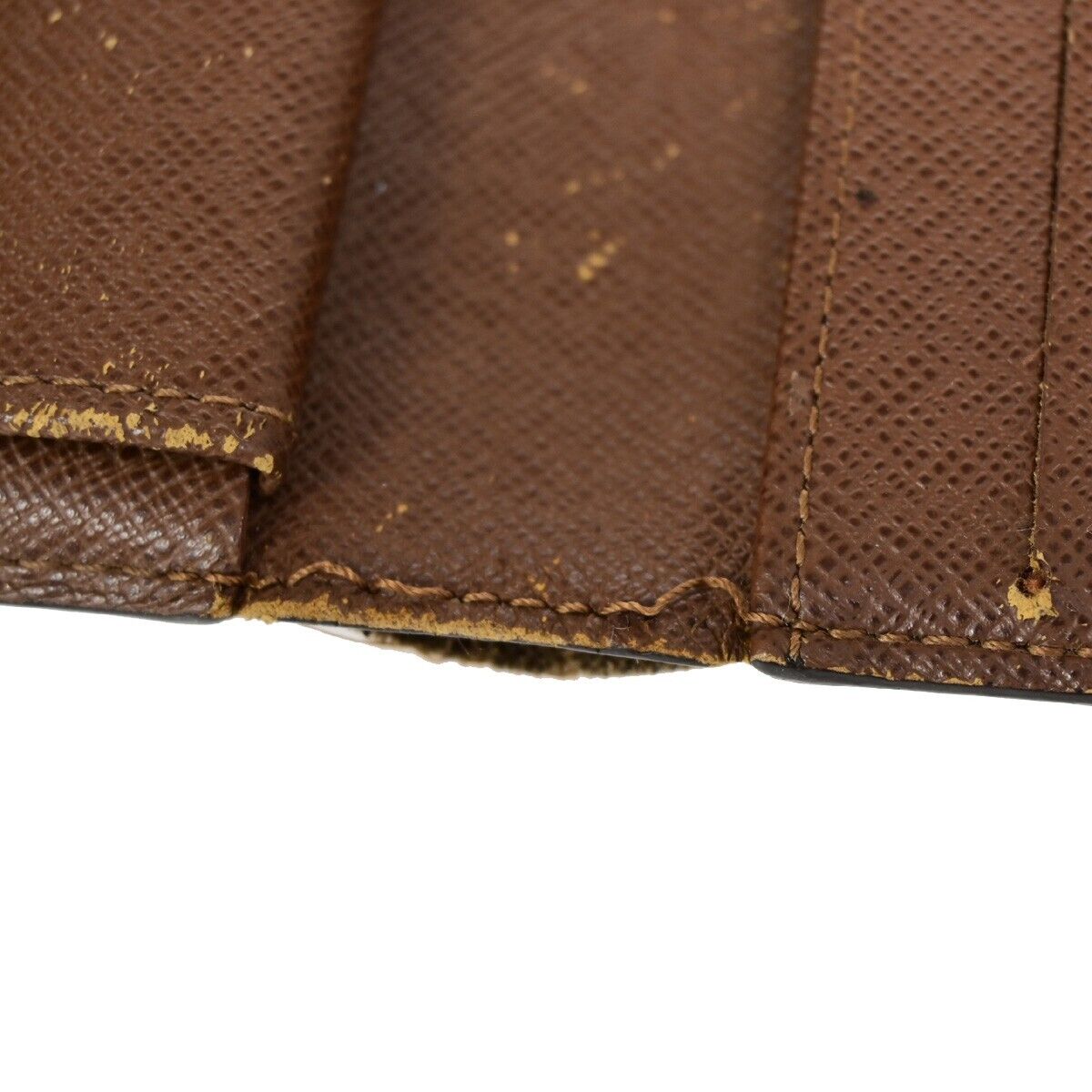 LOUIS VUITTON LV Logo 4 Set Bifold Trifold Long Wallet Monogram Brown 69KA307