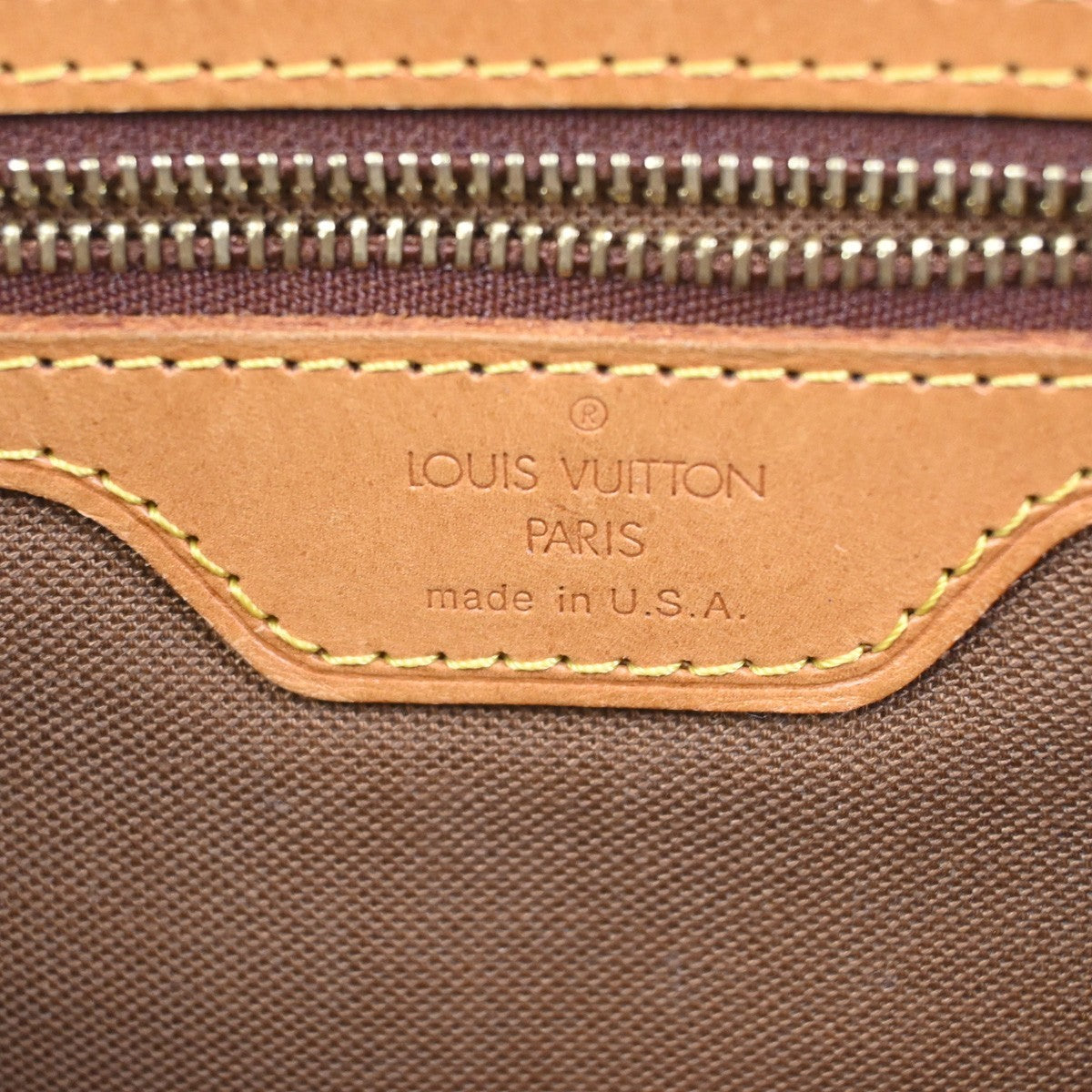 LOUIS VUITTON Cabas Piano Shoulder Bag Monogram Leather Brown M51148 11ZA348