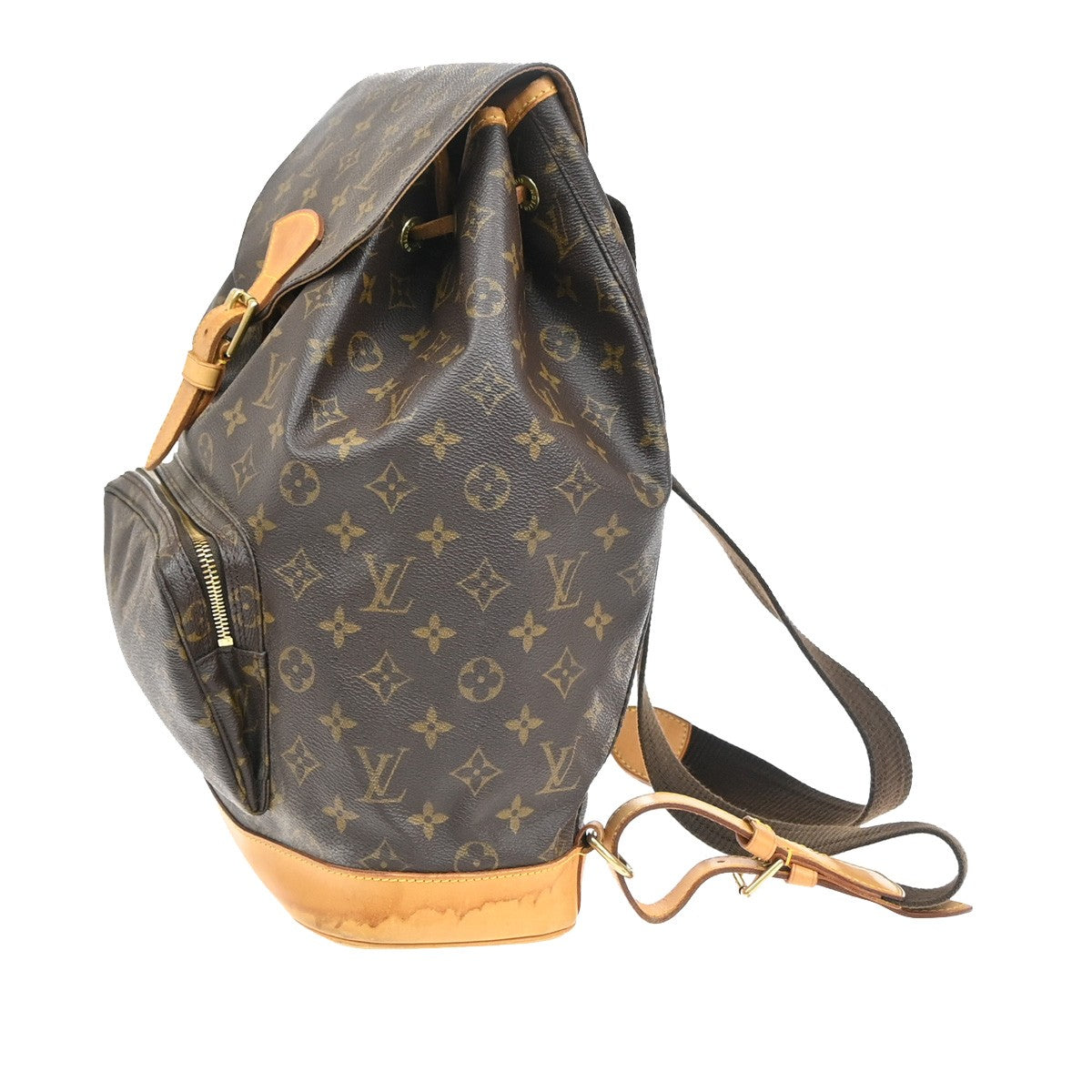 LOUIS VUITTON Montsouris GM Backpack Bag Monogram Leather Brown M51135 59KA641