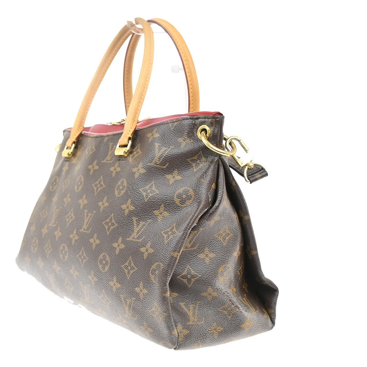 LOUIS VUITTON Pallas 2Way Shoulder Hand Bag Monogram Leather Red M41175 46KP547