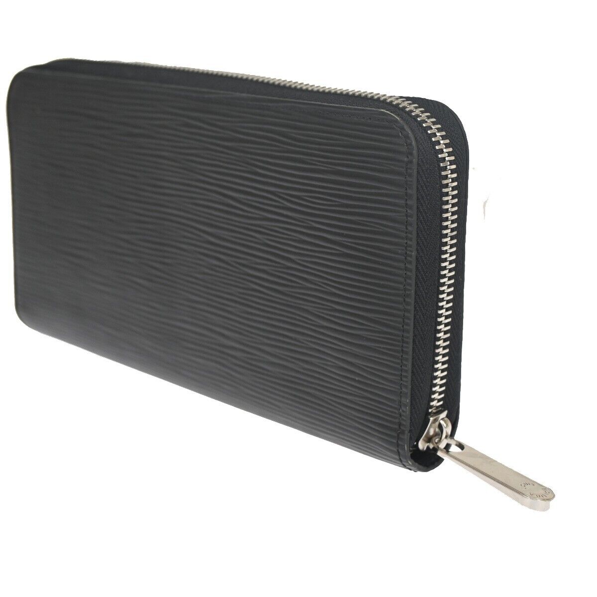 LOUIS VUITTON LV Logo Long Zippy Wallet Purse Epi Leather Black France 70GA629