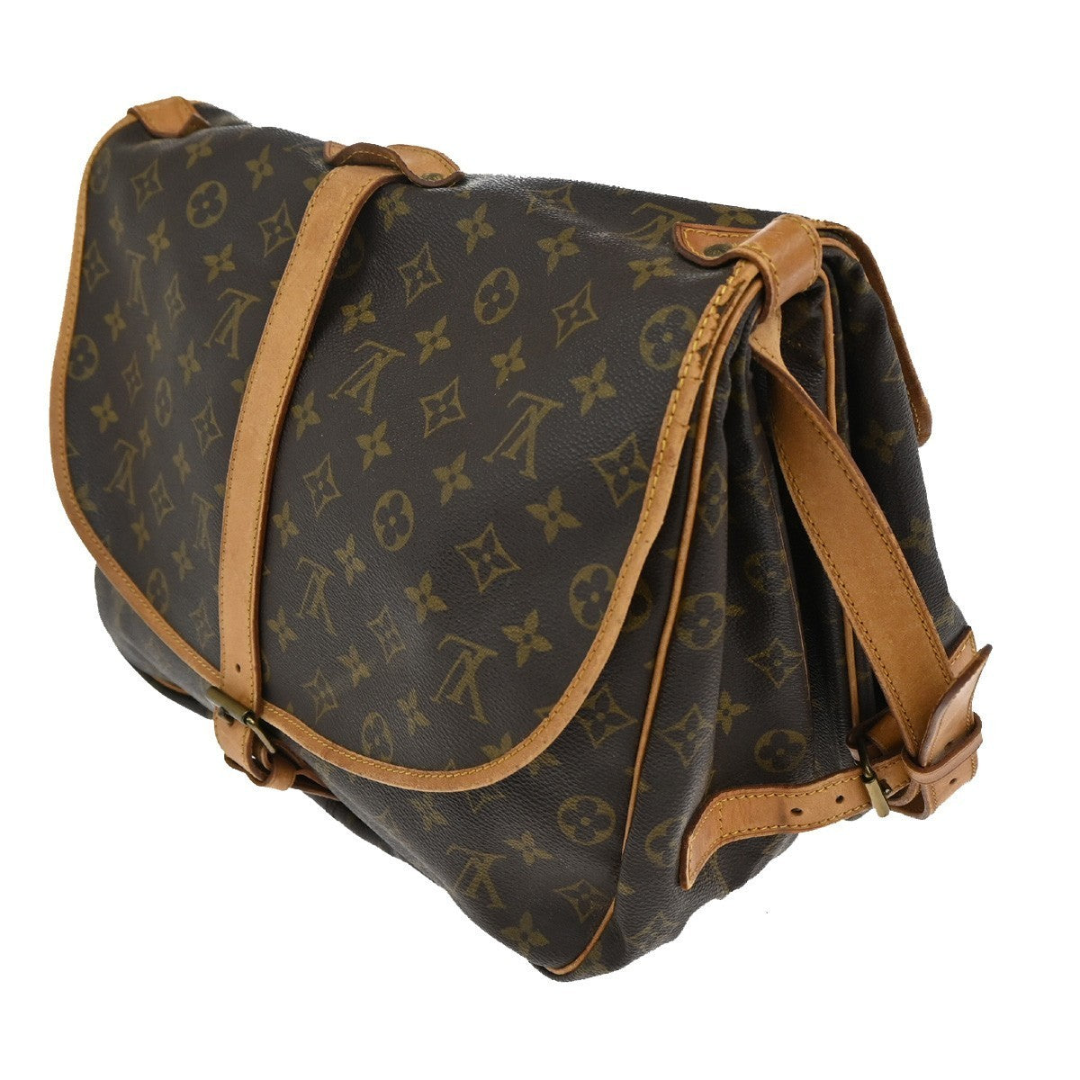 LOUIS VUITTON Saumur 35 Shoulder Bag Monogram Leather BN France M42254 31CA426
