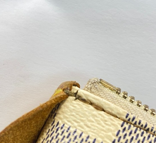 LOUIS VUITTON Totally PM Shoulder Bag Damier Azur Leather White N51261 72ZA257